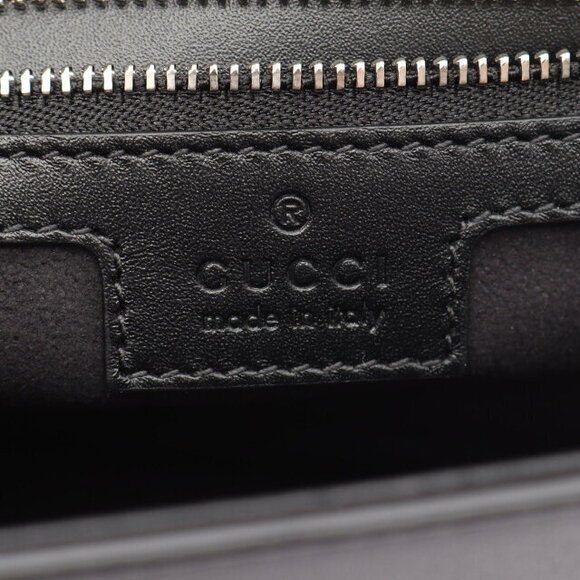 Gucci GG Shoulder Bag Leather Black - Picture 4 of 7